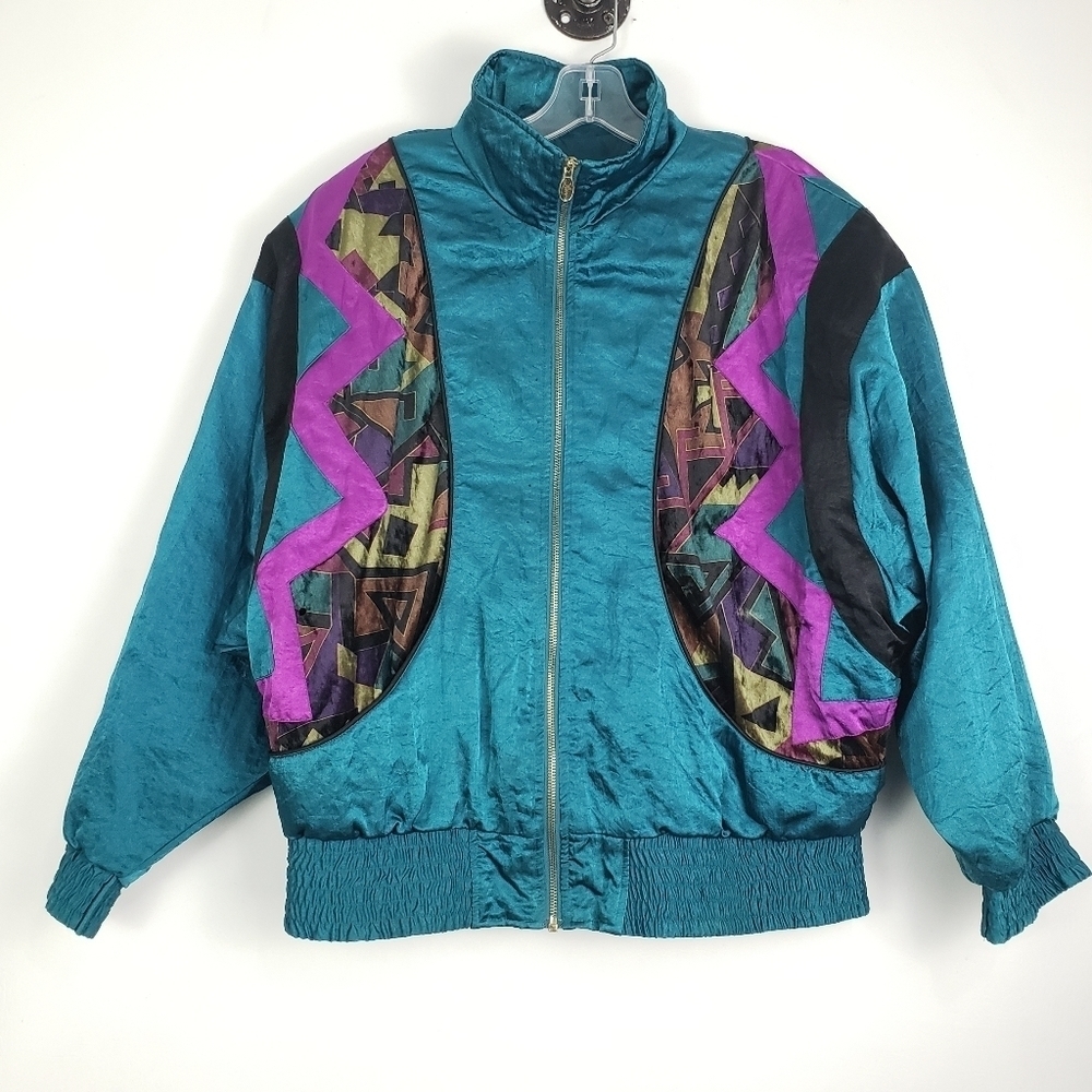 Vintage Lavon Petites Windbreaker Jacket Medium